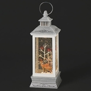 Deer and Cardinals LED Swirl Lantern Deer and Cardinals LED Swirl Lantern