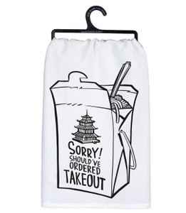 Sorry Should've Ordered Takeout Dish Towel