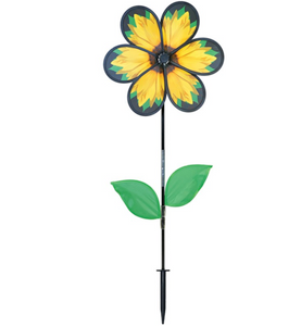 14" Sunflower with Leaves Spinner