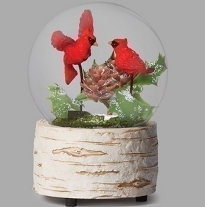 Two Cardinals on Branch Snow Globe Two Cardinals on Branch Snow Globe