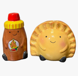 Empanada & Hot Sauce Salt & Pepper Shakers Empanada & Hot Sauce Salt & Pepper Shakers