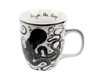 Seize The day Boho B & W Octopus Mug Seize The day Boho B & W Octopus Mug