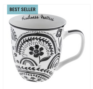 Kindness Matters Boho B&W Rainbow Mug Kindness Matters Boho B&W Rainbow Mug
