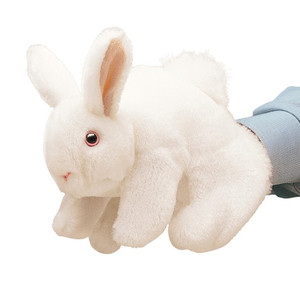 White Bunny Rabbit Hand Puppet