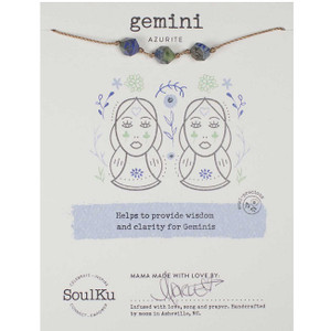 Zodiac Gemini Azurite Necklace Zodiac Gemini Azurite Necklace