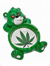 Green Stoner Bear Ashtray