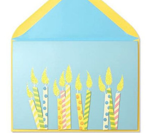 Glitter Candles Birthday Card
