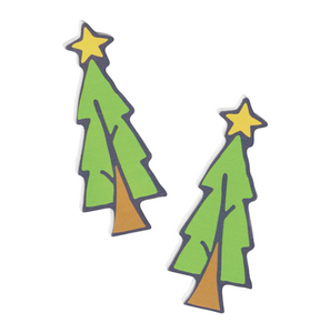 Wooden Block Sign Christmas Tree