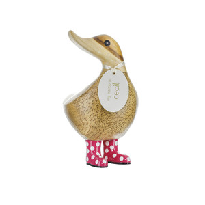 Ducky Wearing Spotty Pink Wellies Ducky Wearing Spotty Pink Wellies
