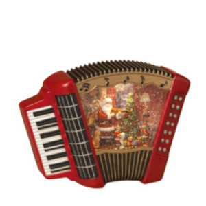 Lighted Musical Accordion Water Globe Lighted Musical Accordion Water Globe