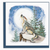 Quilled Night Howling Wolf Card
