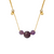 Hyevibe Gemstone Trio Necklace - Amethyst Gold