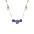 Hyevibe Gemstone Trio Necklace - Blue Sodalite Silver