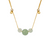 Hyevibe Gemstone Trio Necklace - Green Aventurine Gold
