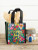 Small Teal Gold Floral Happy Bag