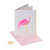 Flamingo with Sequin Feather Birthday Card