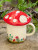Folk Mushroom with Lid Mug