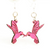 Hummingbird Rhodamine Wood Earrings
