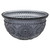 Gray Medallion Glass Bowl