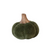Small Velvet Green Cotton Pumpkin with Wood Stem Small Velvet Green Cotton Pumpkin with Wood Stem