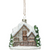Christmas Cabin Glass Ornament