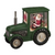 Lighted Green Tractor with Santa Water Lantern
