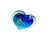 3" Blues Heart