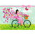 BUTTERFLY BICYCLE GIRL Thinking of You Card