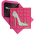 Pink Gem Shoes Birthday Card