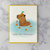 Capybara in Pool Birthday Card