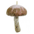 Small Pink Velvet Mushroom with Gold Glitter Ornament