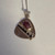 Tourmaline Raw oblong Hammered Necklace