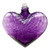 Heart of Glass - Purple  3 Inch Heart of Glass - Purple  3 Inch