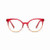 Dahlia Pink Orange Blue Light Reading Glasses 2.50