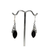 Black Onyx Marquis Silver Earrings