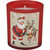 Santa with Reindeer and Wreath Candle