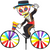 Day of the Dead Skeleton on Bike Spinner Day of the Dead Skeleton on Bike Spinner