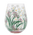 Delicate Florals Stemless Wine Glass
