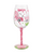 Queen of the Green Hand Painted Wine Glass