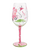 Queen of the Green Hand Painted Wine Glass