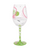 I Luv Luv Tennis Hand Painted Wine Glass