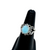 Larimar Oval Loops Silver Ring S7 Larimar Oval Loops Silver Ring S7