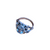 Blue Topaz Oval Loops Silver Ring S10