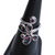 Mystic Topaz Dragonfly Silver Ring S9