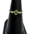 Peridot Diamond Shaped with White Topaz Silver Ring S7 Peridot Diamond Shaped with White Topaz Silver Ring S7