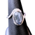 Labradorite Med Oval Scrolly Band Silver Ring S7