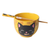 Ramen Bowl with Chopsticks - Black Cat Yellow