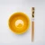 Ramen Bowl with Chopsticks - Black Cat Yellow