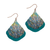 Fan Blue Branches Gingko Earrings