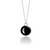 Stainless Moon Phase: 2D Waning Crescent Necklace
